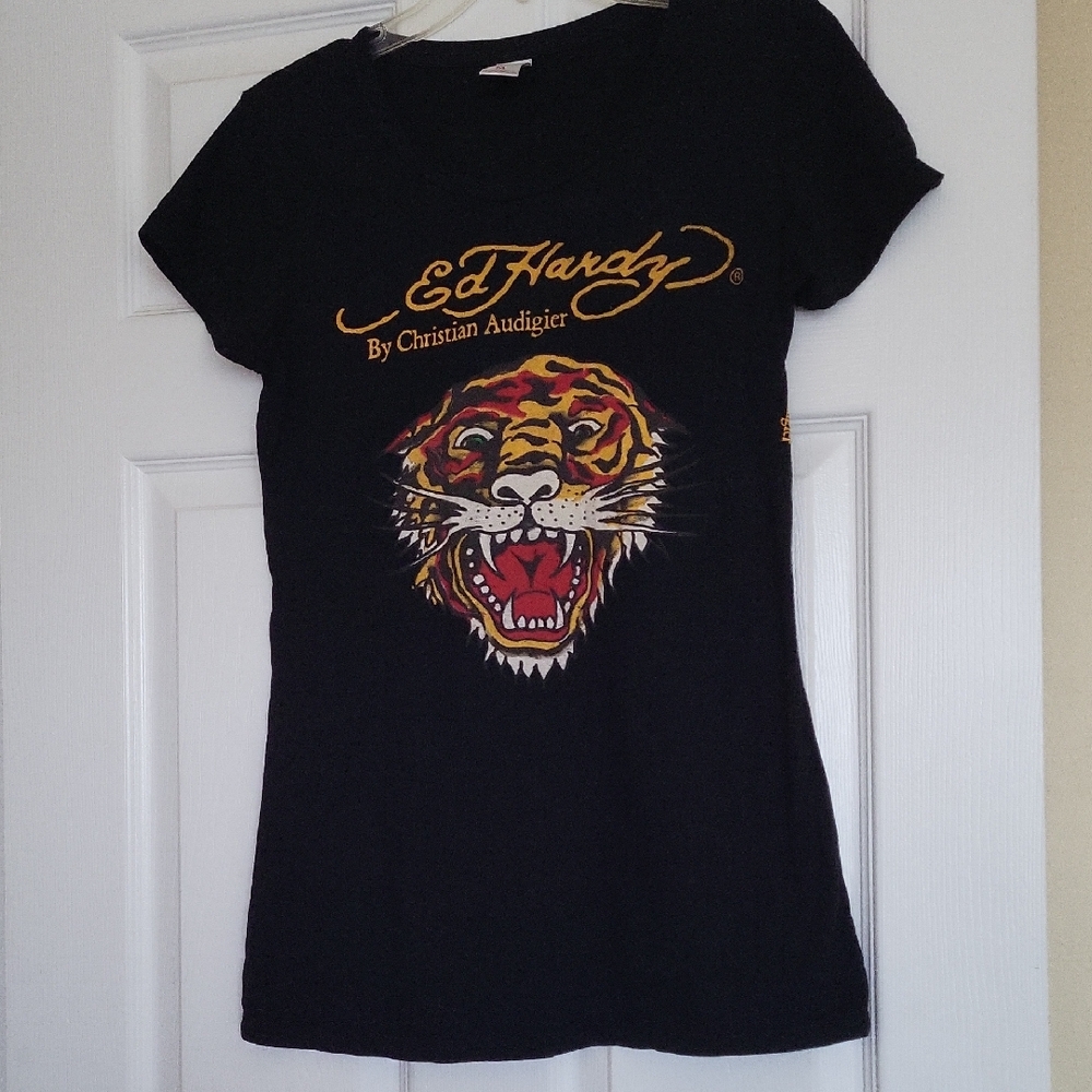 NWOT Vintage Ed Hardy Black Tee Size M